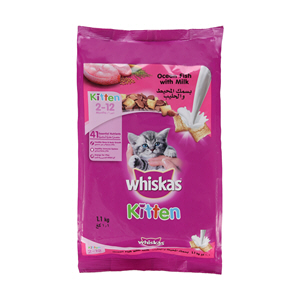 Whiskas Whis Jnr Ocean Fish & Milk 1.1Kg