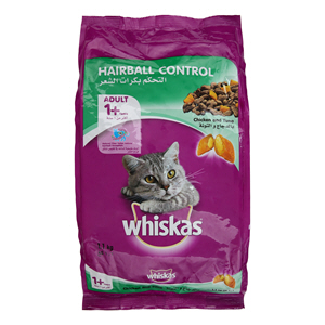 Whiskas Whis Hair Ball Control Chicken & Tuna 1.1 Kg