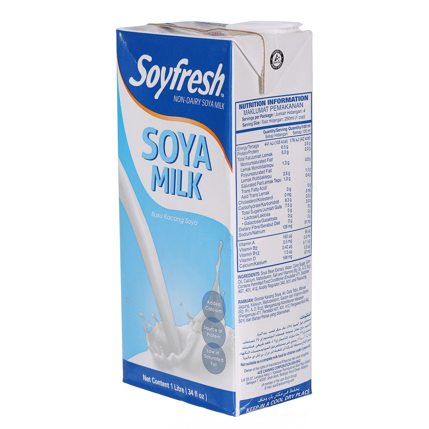 Soyfresh Soya Milk Natural 1Ltr