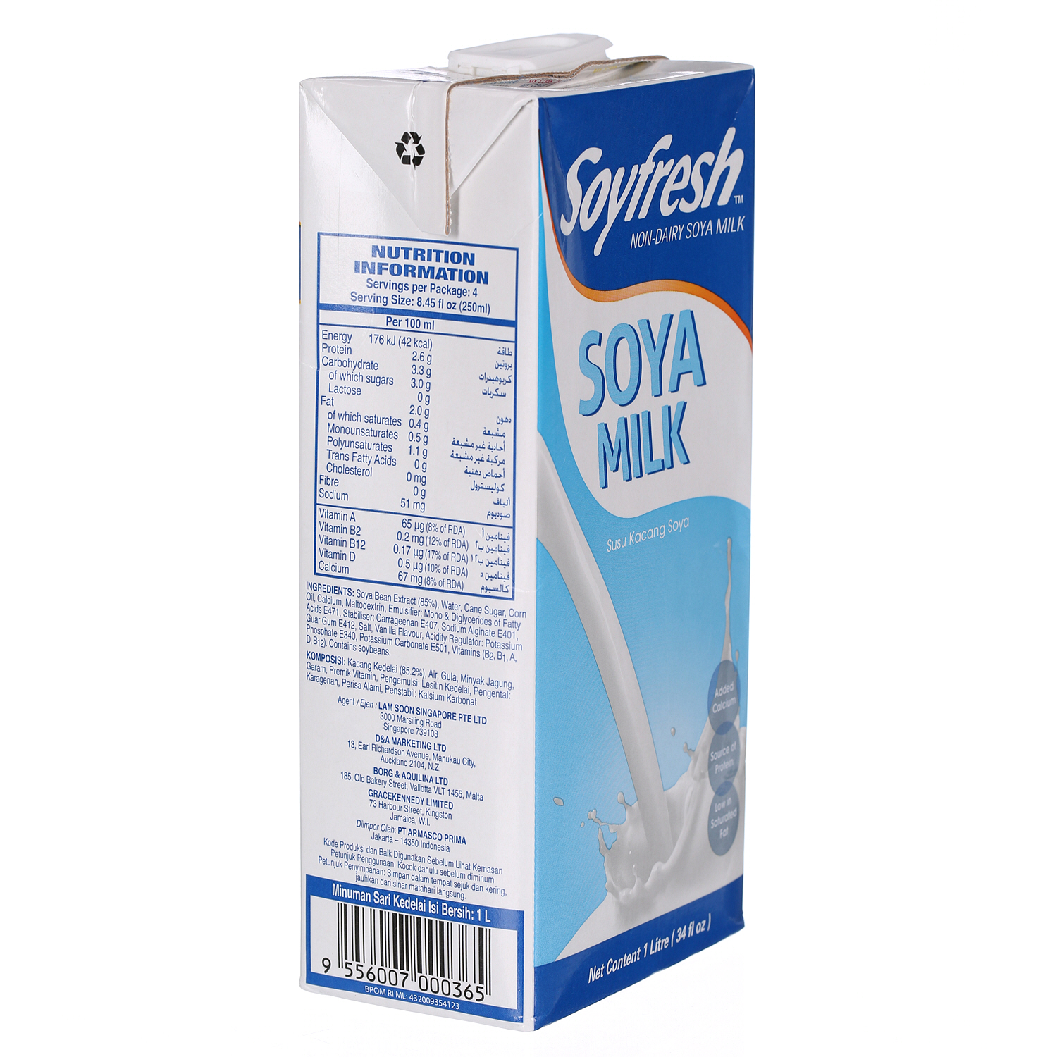 Soyfresh Soya Milk Natural 1Ltr