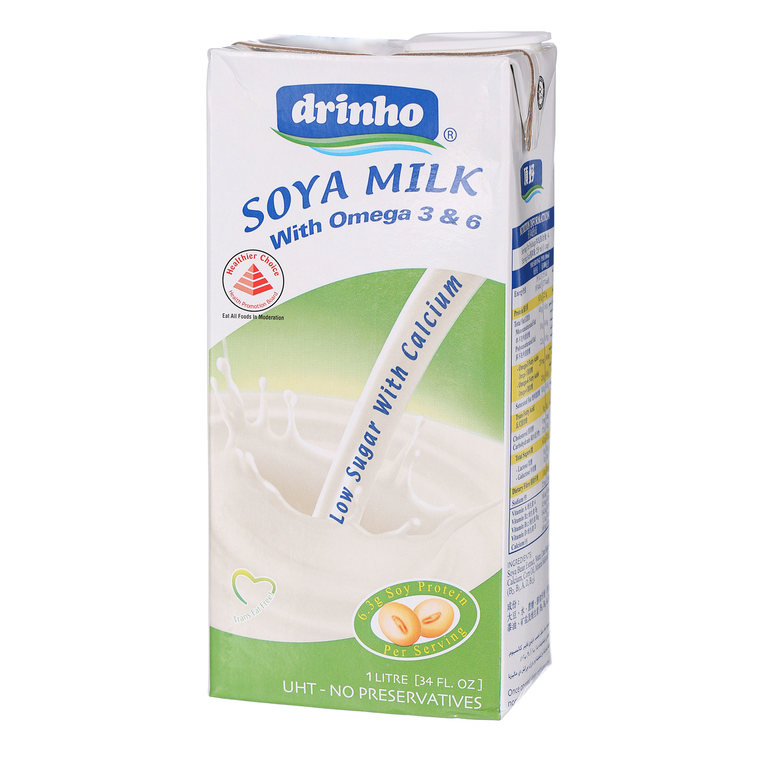 Soyfresh Drinho Soya Milk Low Sugar 1Ltr