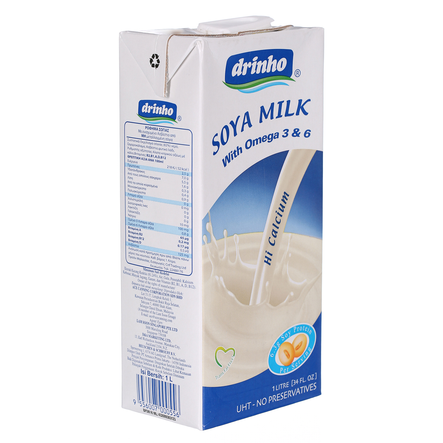 Soyfresh Drinho Soya Milk Hi Calcium 1Ltr