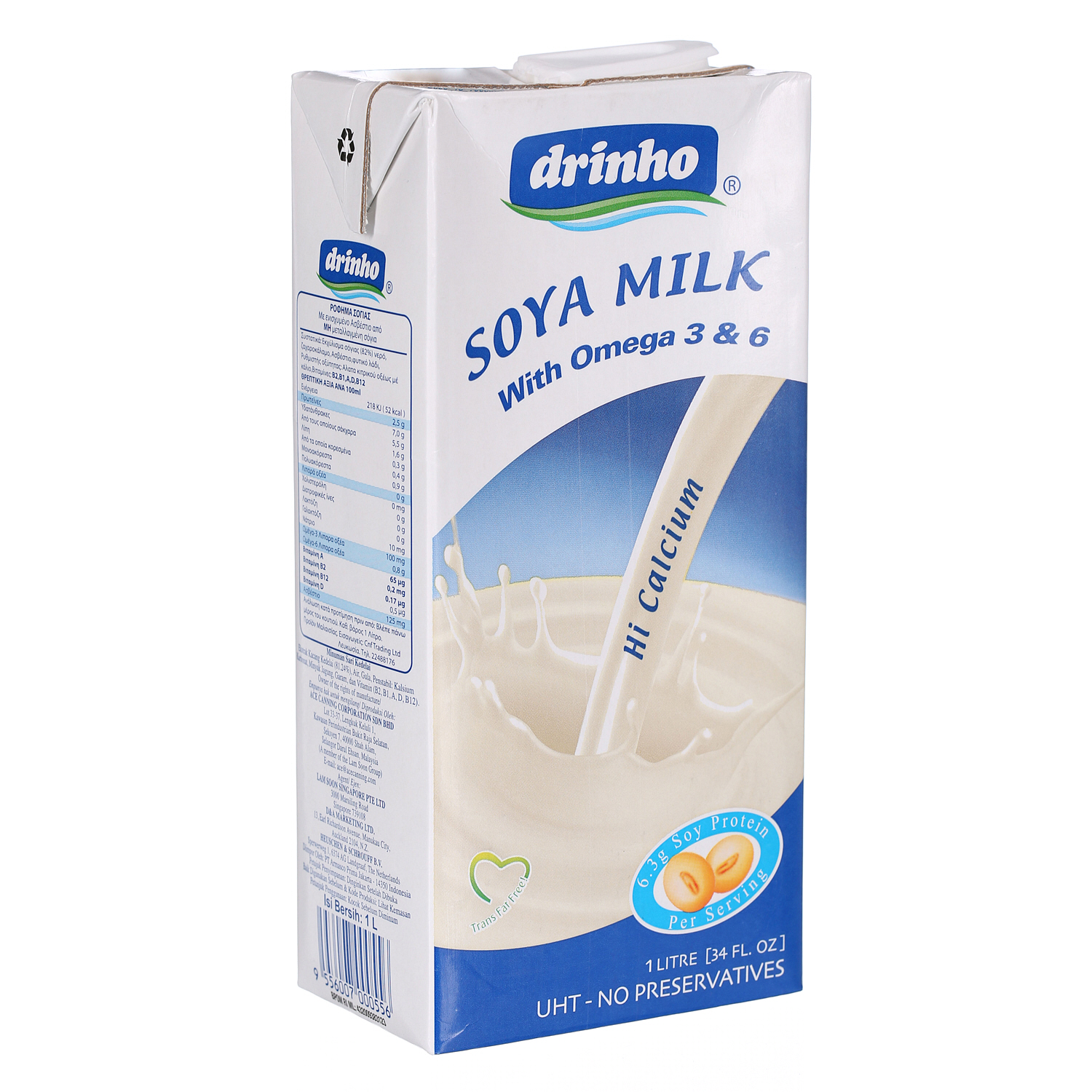 Soyfresh Drinho Soya Milk Hi Calcium 1Ltr