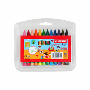 Stabilo Wax Crayon Clamp Shell12S