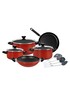 Prestige Classique Non- Stick Cookware Set Of 12- Piece, Red Pr21179, Aluminum Material Prestige Classique Non- Stick Cookware Set Of 12- Piece, Red Pr21179, Aluminum Material