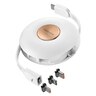 3-In-1 Retractable Magnetic Charging Cable, Promate Quiver 3-In-1 Retractable Magnetic Charging Cable, Promate Quiver