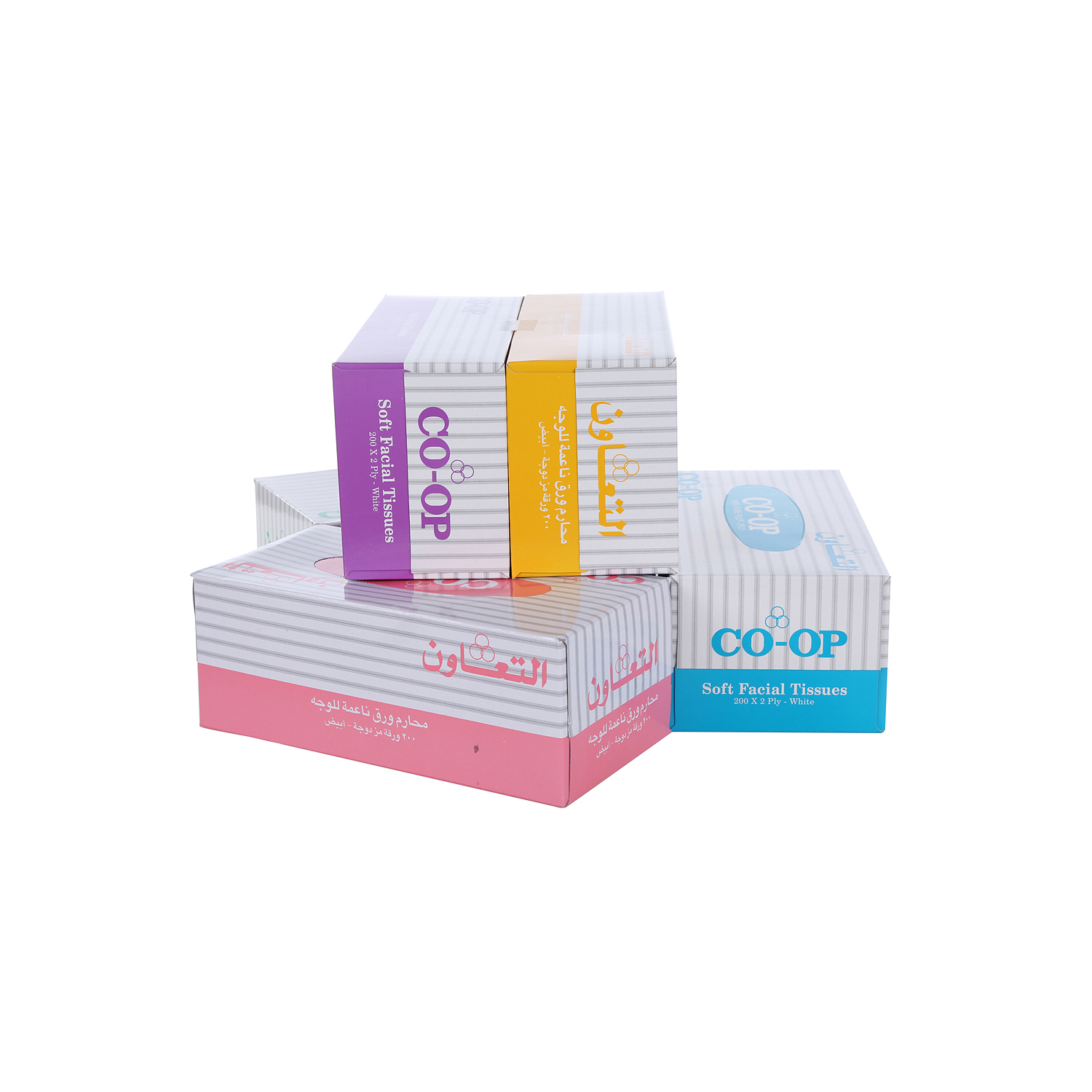 Co-Op Facial Tissue 200 × 2 Ply × 5 Pack