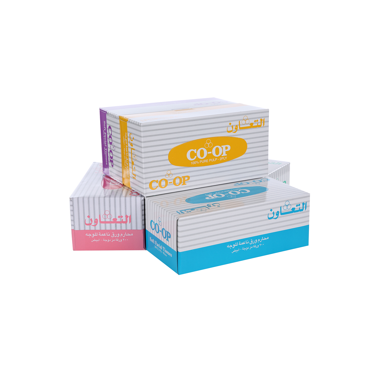 Co-Op Facial Tissue 200 × 2 Ply × 5 Pack