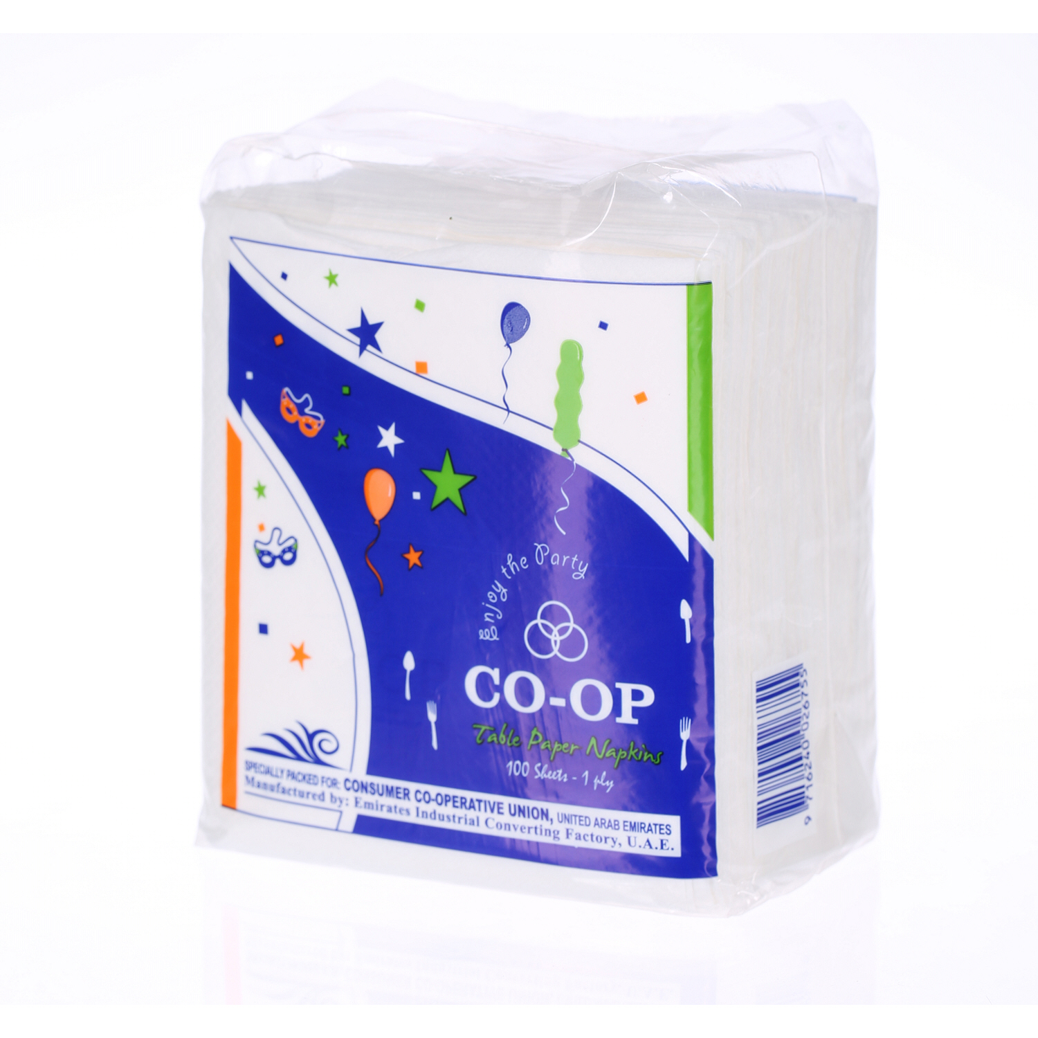 Co-Op Paper Napkins 1 Ply x 100 Pack