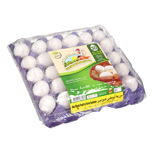 Abu Dhabi Fresh White Eggs Medium 30 Pack