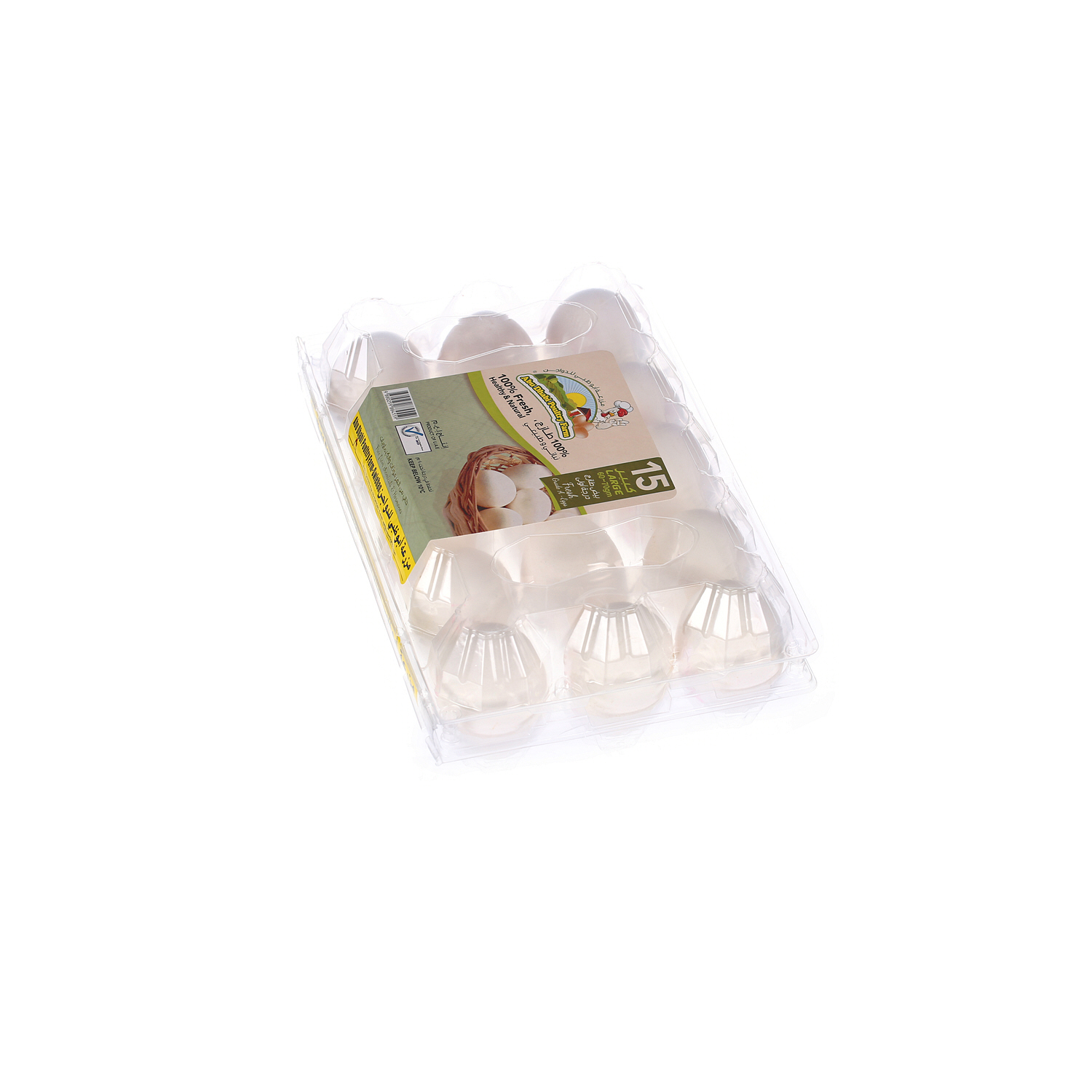 Abu Dhabi Fresh White Eggs Large 15 Pack