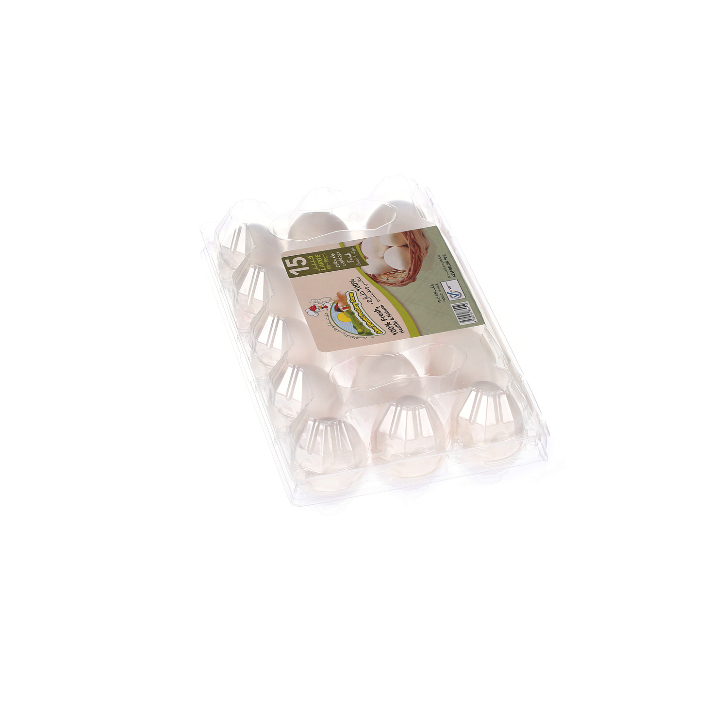 Abu Dhabi Fresh White Eggs Large 15 Pack