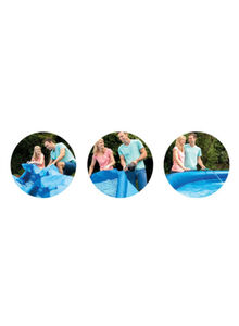 INTEX Superior Strength And Longer Durability Easy Swimming Pool Set For Kids 366x76cm