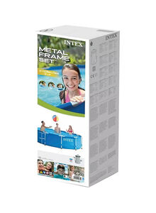 INTEX Portable Foldable Lightweight Durable Backyard Prism Frame Round Swimming Pool 305x76cm