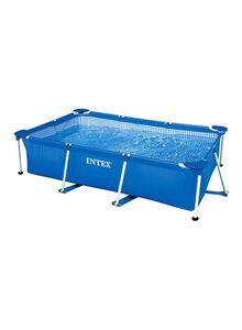 INTEX Inflatable Foldable Portable Outdoor Rectangular Framed Swimming Pool 260x160x65cm