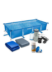 INTEX Superior Strength And Longer Durability Sturdy Frame Swimming Pool For Kids 450x220x84cm