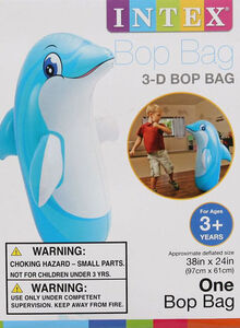 INTEX 3D Dolphin Inflatable Bop Bag 97 x 61cm