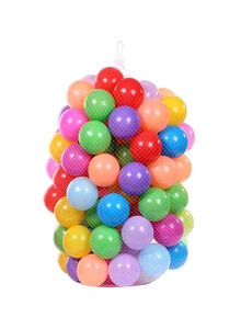 Generic 100-Piece Smooth Edges And Germ Free Design Vibrant Colors Pool Ball Set 31.4x29x18cm