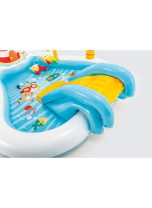 INTEX Unique Design Water Slide Play Center Inflatable Swimming Fishing Pool 188x218x99cm