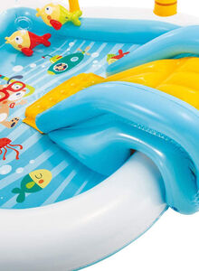 INTEX Unique Design Water Slide Play Center Inflatable Swimming Fishing Pool 188x218x99cm