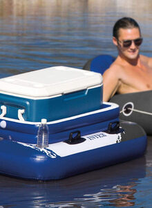 INTEX Inflatable Tube And Mega Chill Floating Durable Beverage Cooler For Summer 122x97cm