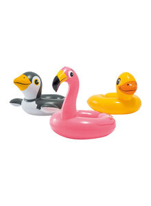 INTEX 3-Piece Inflatable Attractive Animal Split Ring Set Assorted Styles For Fun 10x2x6.25inch