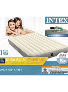 INTEX Dura Beam Series Single High Airbed Twin Size Combination White/Grey 191x99x25cm