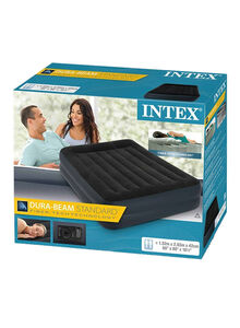 INTEX Queen Dura Beam Basic Series Pillow Rest Raised Bed Multicolour