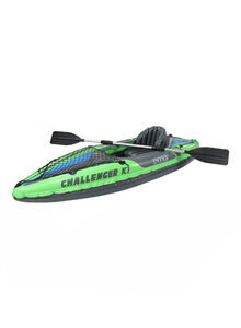 INTEX Challenger K1 Inflatable Kayak And Paddle 108x30x15centimeter
