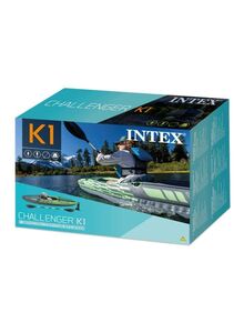 INTEX Challenger K1 Inflatable Kayak And Paddle 108x30x15centimeter