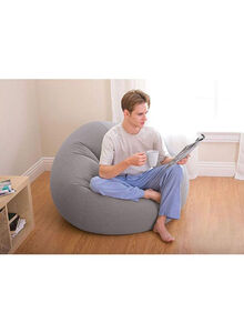 INTEX Beanless Bag Inflatable Chair Grey 1.14m x 1.14m x 71cm Grey 107x69x104cm