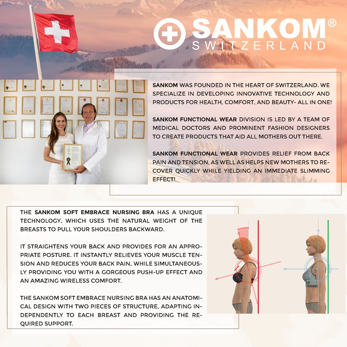 SANKOM PATENT BRA - CLASSIC PEACH – SANKOM Switzerland