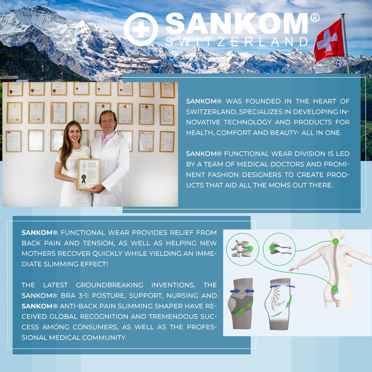 Sankom - Patent Cooling Effect Shaper, Beige S/M