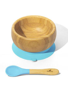 Bamboo Suction Baby Bowl And Spoon Set