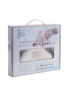 Natural Organic Cotton Jagard Pillow - White