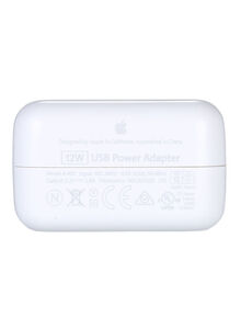 12W Power Adapter Compatible with Apple iPad iPhone iPod Series White
