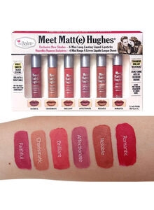 theBalm 6-Piece Meet Matte Hughes Liquid Lipstick Set Romantic/Reliable/Faithful