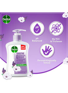 Dettol Sensitive Handwash Liquid Soap Pump Lavender And White Musk Fragrance 400ml