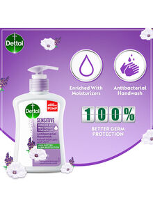 Dettol Sensitive Handwash Liquid Soap Pump Lavender And White Musk Fragrance 400ml