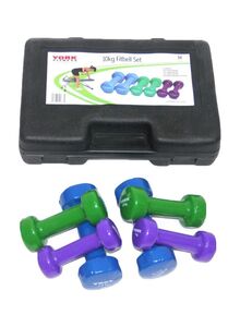 Generic 6-Piece Dumbbell Set With Case - 10 Kg