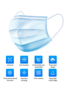 Generic 25-Piece 3-Layered Disposable Face Mask