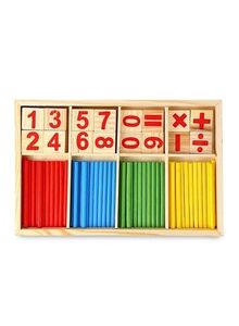 Generic 76-Piece Montessori Wooden Math Game Sticks Toy