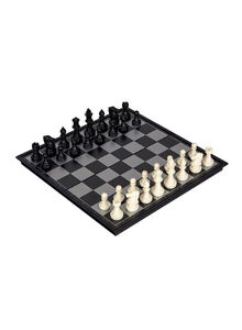 Generic Classic Magnetic Foldable And Portable Chess Set With Board, Multicolour