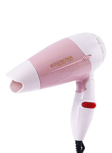 ECOSONA Foldable Mini Hair Dryer Pink/White 1000watts