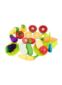 Beauenty 16- Piece Classic Cutting Vegetables And Fruit Kitchen Toy Set For Kids, 3+ Years 10x4.5x4.5cm