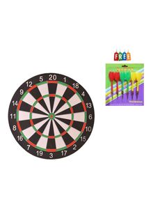 Generic Wooden Darts Board With Dart - 37 cm 37centimeter