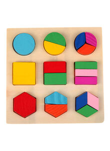 Generic Wooden fraction shape puzzle toy  A54