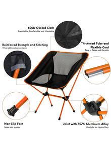 Generic Lightweight Detachable Beach Chair 36.5x12.5x10.5centimeter