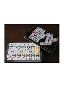 28-Piece Double Dot Dominoes Set With Tin Case