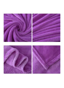 Fabienne Plain Bed Blanket Flannel Lavender 160x200centimeter